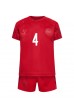 Denemarken Simon Kjaer #4 Babytruitje Thuis tenue Kind WK 2022 Korte Mouw (+ Korte broeken)